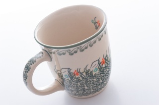 Kubek z ceramiki Bolesławiec oryginalny artystyczny wzór