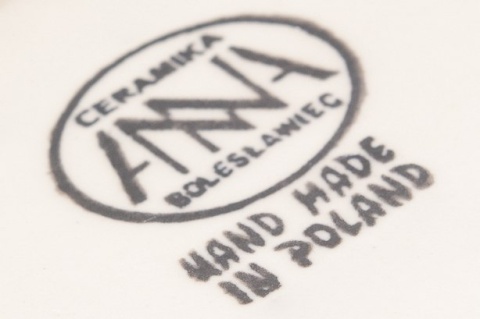 Kubek z ceramiki Bolesławiec oryginalny serduszka