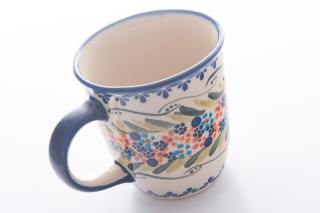 Kubek z ceramiki Bolesławiec oryginalny unikalny wzór