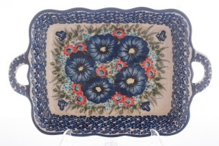 Naczynie do zapiekania z Bolesławca malowany wzór