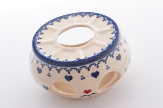 Podgrzewacz do dzbanka z ceramiki Bolesławiec serca