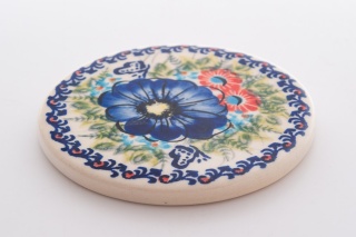 Podstawka pod kubek z Bolesławca malowany wzór