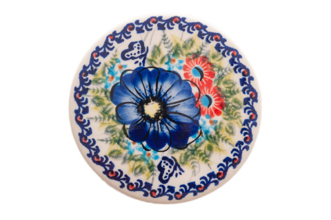 Podstawka pod kubek z Bolesławca malowany wzór