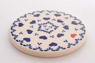 Podstawka pod kubek z Bolesławca oryginalny serca