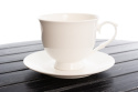 Wysokiej jakości biała filiżanka ze spodkiem porcelanowa