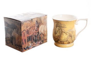 Duży kubek z koniem rumakiem z porcelany 600ml
