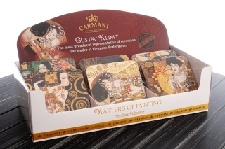 Komplet 36 podkładek korkowych pod kubek Gustav Klimt