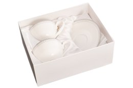 Wyjątkowe 2 filiżanki w prezentowym pudełku w paski