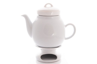 Biały dzbanek z sitkiem do parzenia z Mieroszowa 1,7 litra