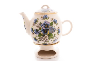 Dzbanek 1,7 litra z mieroszowa ozdobiony motywem bratków