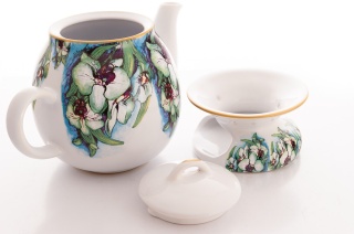 Dzbanek z podgrzewaczem 1,7 litr storczyk imbryk