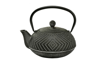 Dzbanek żeliwny do parzenia herbaty w kolorze czarnym do parzenia herbaty