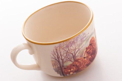 Duży kubek z niedźwiedziem dla leśniczego na prezent