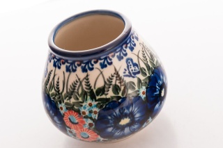 Kubek do yerba mate z ceramiki Bolesławiec kwiaty