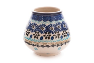 Kubek do yerba mate z ceramiki Bolesławiec kwiaty