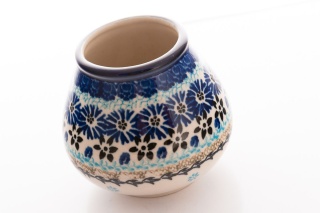 Kubek do yerba mate z ceramiki Bolesławiec kwiaty