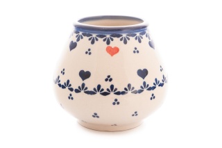 Kubek do yerba mate z ceramiki Bolesławiec serca