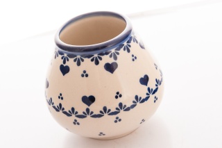 Kubek do yerba mate z ceramiki Bolesławiec serca