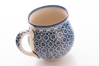 Kubek z ceramiki Bolesławiec oryginalny marokański wzór