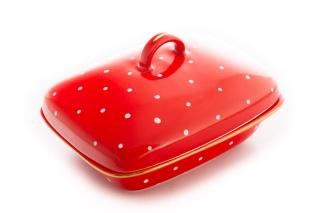 Maselnica czerwona Mieroszów polska ceramika