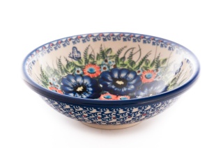 Miska obiadowa z Bolesławca malowany kwiatowy wzór