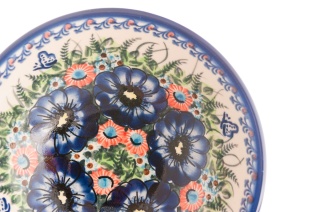 Miska obiadowa z Bolesławca malowany kwiatowy wzór