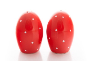 Solniczka i pieprzniczka ceramiczna z Mieroszowa