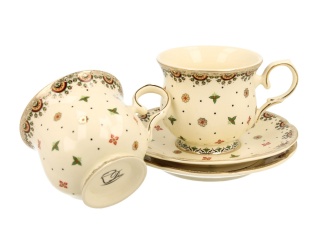 Filiżanki w kolorze kremowym na prezen Casablanca