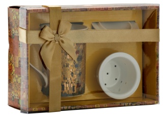 Kubek zaparzacz sitko Gustav Klimt pocałunek na prezent