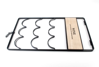 Nowoczesny metalowy stojak na wino na 9 butelek