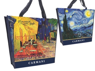 Torba sklepowa ozdobiona motywem taras Van Gogh