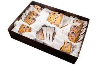 21 el. serwis kawowy pocałunek Gustav Klimt zestaw