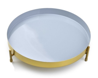 Metalowa podstawka pod świecę lub doniczkę Anisha szara