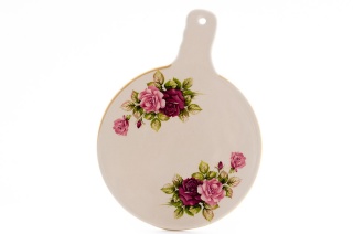 Deska ceramiczna podkładka z Mieroszowa pod garnek róże