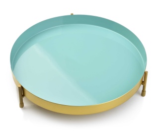 Metalowa podstawka pod świecę lub doniczkę Anisha miętowa