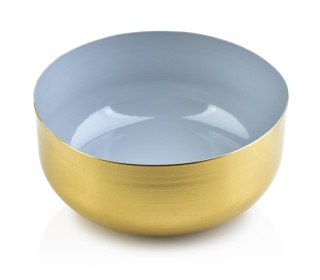 Nowoczesna metalowa misa dekoracyjna Anisha szara