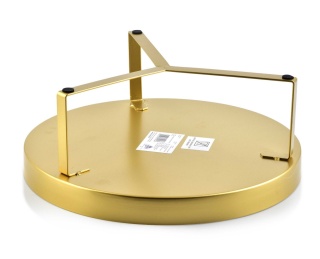 Okrągła metalowa podstawka pod świecę lub doniczkę Anisha miętowa