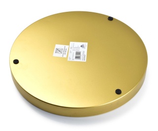 Okrągła metalowa taca pod świecę lub doniczkę Anisha miętowa