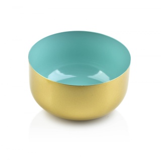 Metalowa misa dekoracyjna Anisha miętowa