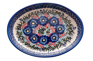 Owalne naczynie do zapiekania z Bolesławca unikalny wzór