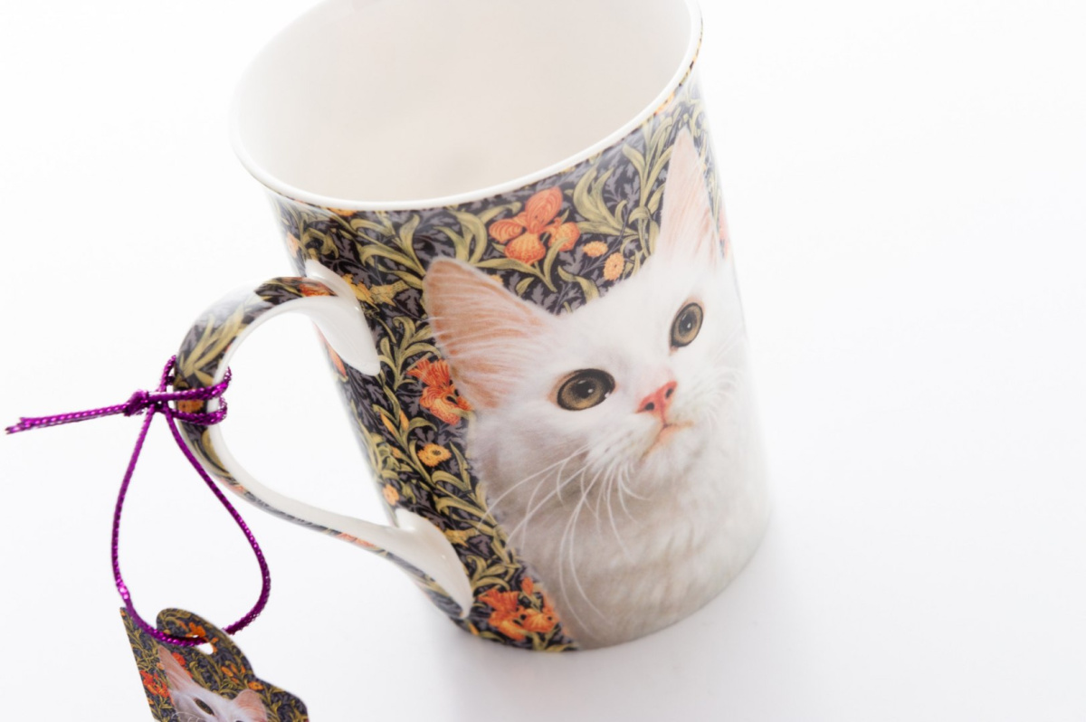 Prezentowy kubek z kotem białym Morris Cats