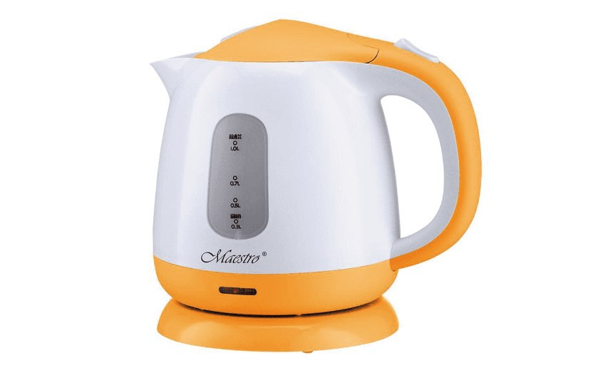 Czajnik elektryczny do herbaty biało-pomarańczowy 1 litr Maestro MR012