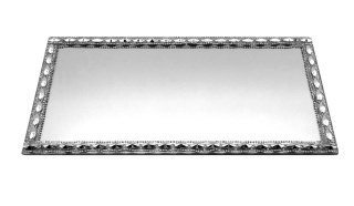 Prostokątna podstawka pod świecę lub stroik ELIA z kryształami