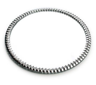 Okrągła duża podstawka pod świecę lub stroik Margot z kryształkami