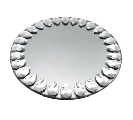 Okrągła duża podstawka pod świecę lub stroik ELIA DIAMOND z kryształami