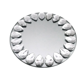 Okrągła podstawka pod świecę lub stroik ELIA DIAMOND z kryształami