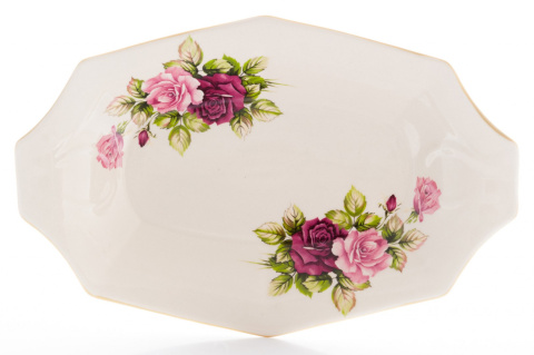 Półmisek talerz rawier róże Mieroszów obiadowy