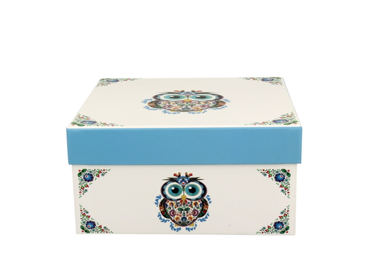 Filiżanka z sową w prezentowym pudełku z porcelany