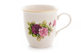 Kubek z motywem róż do herbaty lub kawy z Mieroszowa