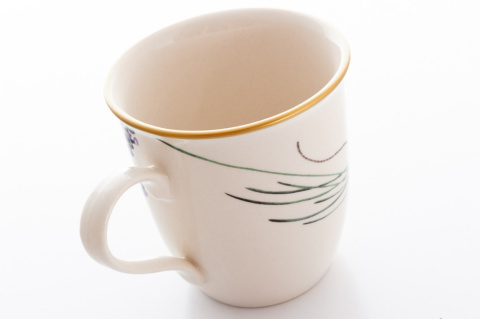 Kubek z motywem lawendy do herbaty lub kawy z Mieroszowa